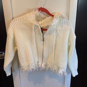 Off white Akira crop zip up size M